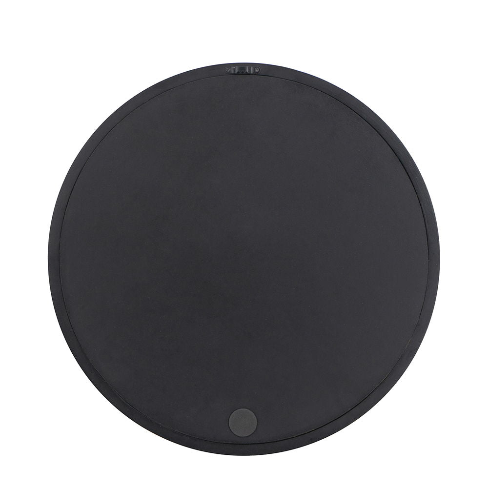 Circle Wall Mirror with Wooden Frame - Black, Light Brown, Dark Brown, photo 16 of 36