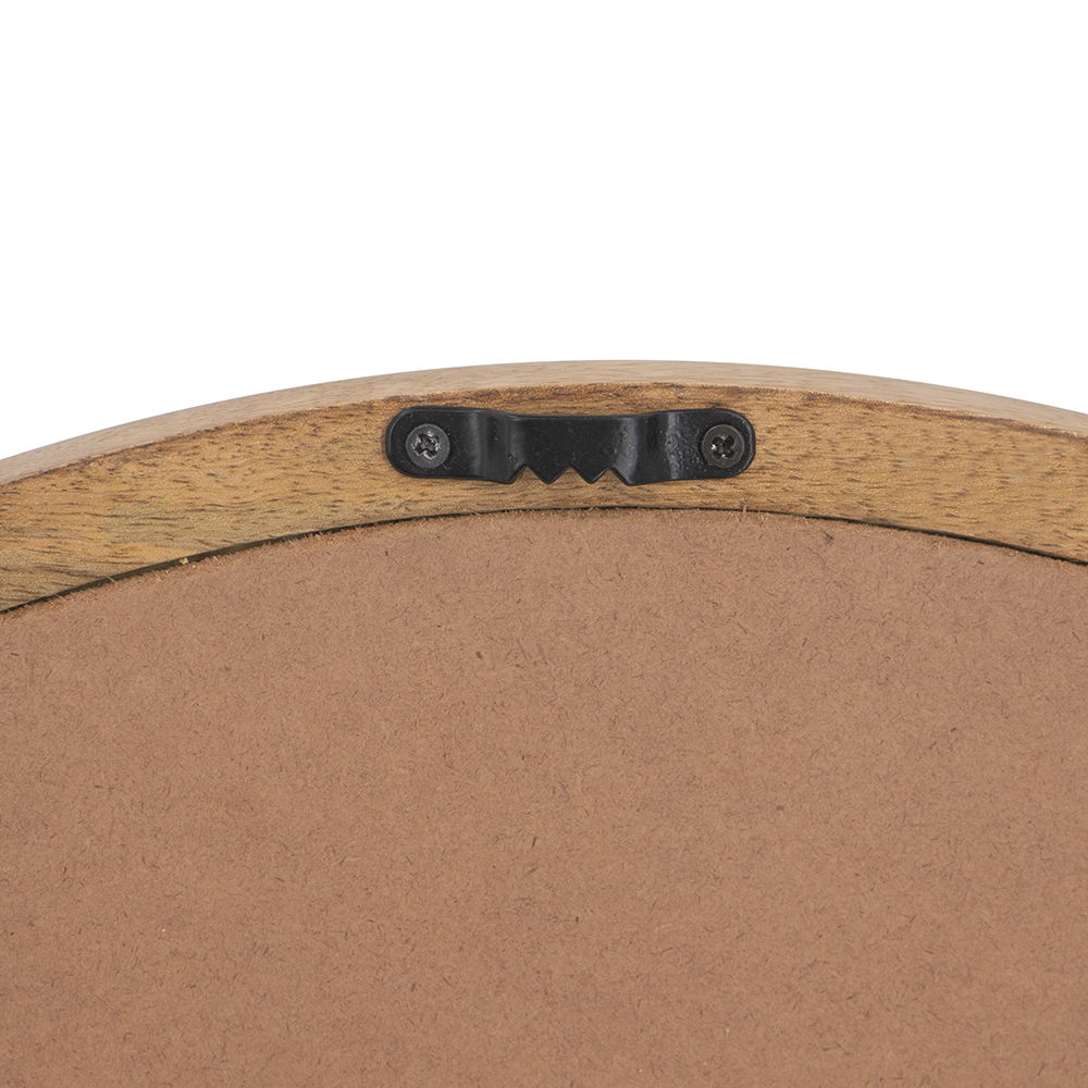 Circle Wall Mirror with Wooden Frame - Black, Light Brown, Dark Brown, photo 20 of 36