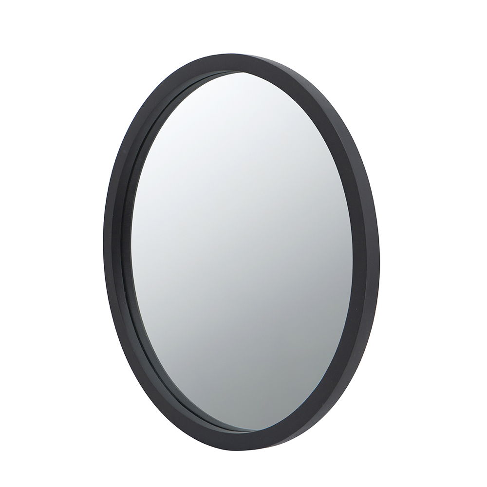 Circle Wall Mirror with Wooden Frame - Black, Light Brown, Dark Brown, photo 21 of 36