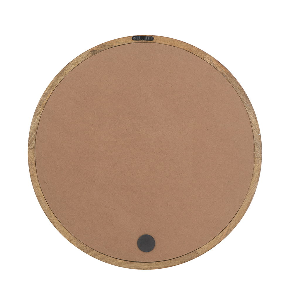 Circle Wall Mirror with Wooden Frame - Black, Light Brown, Dark Brown, photo 28 of 36