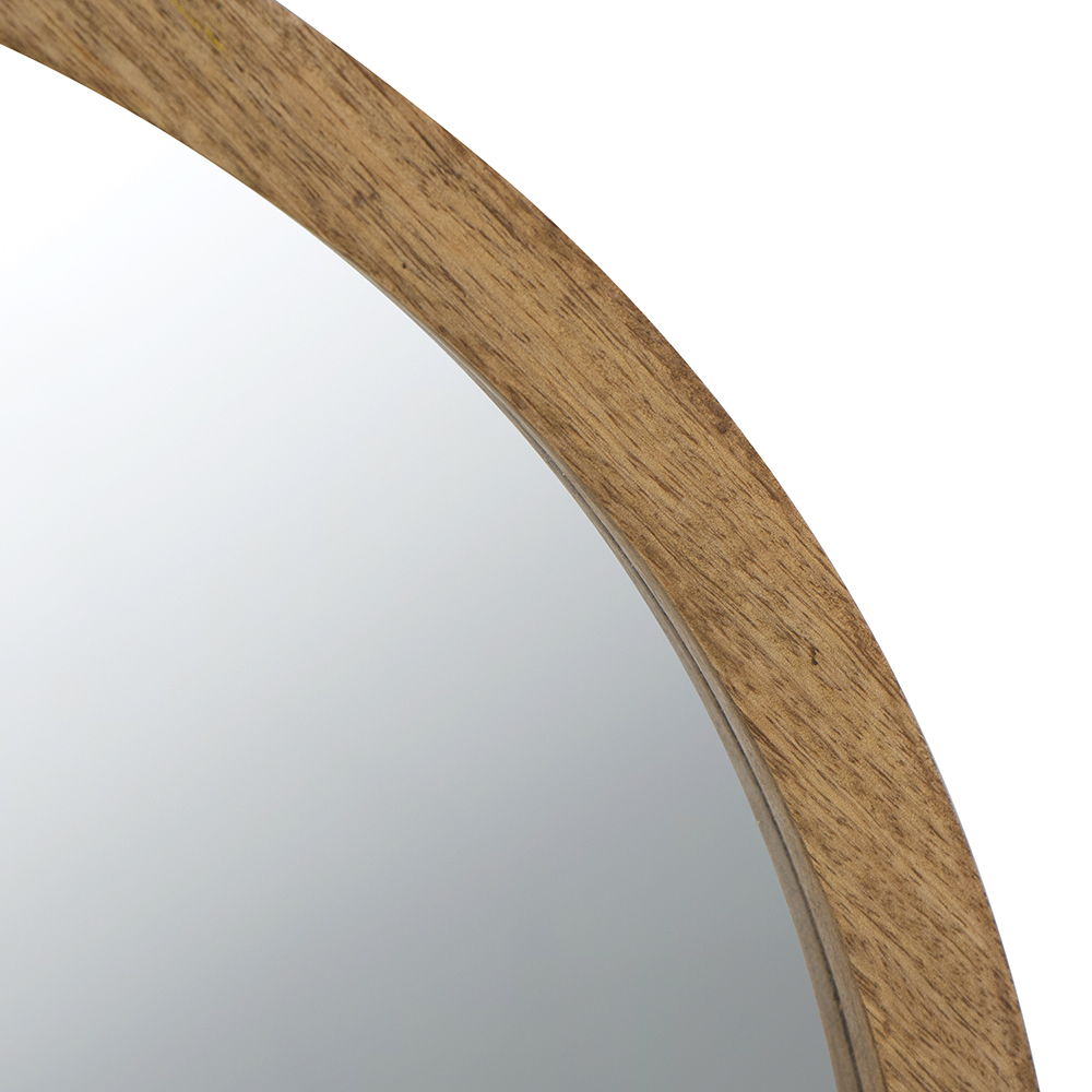Circle Wall Mirror with Wooden Frame - Black, Light Brown, Dark Brown, photo 36 of 36