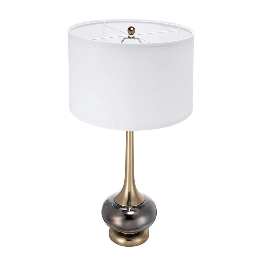 D15x29 Table Lamp with Glass Drum Shade, photo 4 of 16