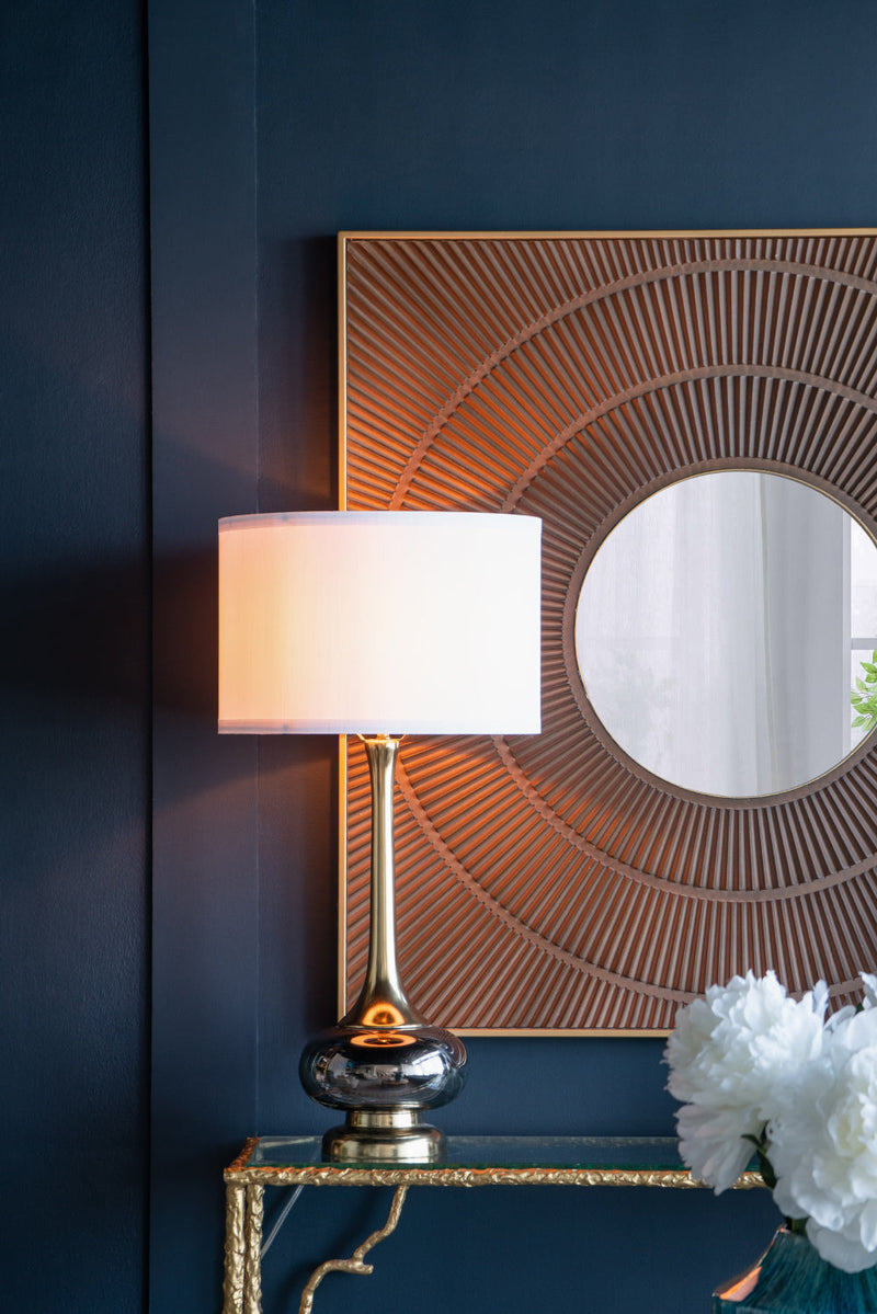 D15x29 Table Lamp with Glass Drum Shade, photo 6 of 16