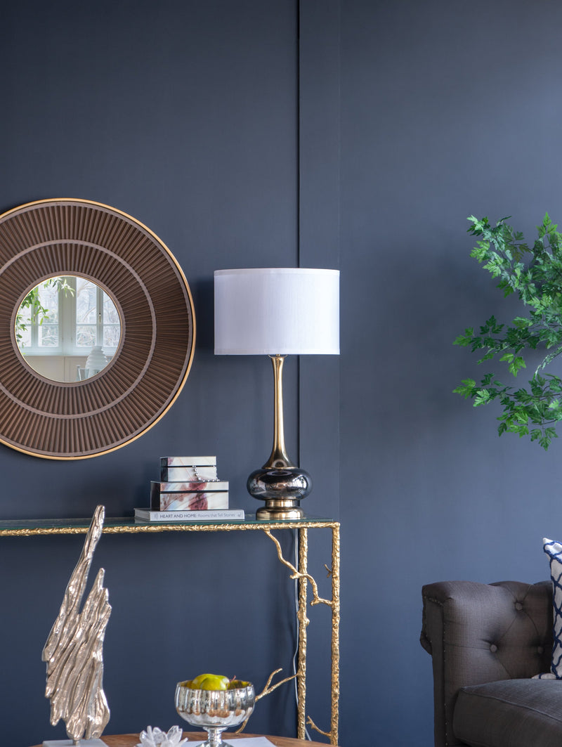 D15x29 Table Lamp with Glass Drum Shade, photo 7 of 16