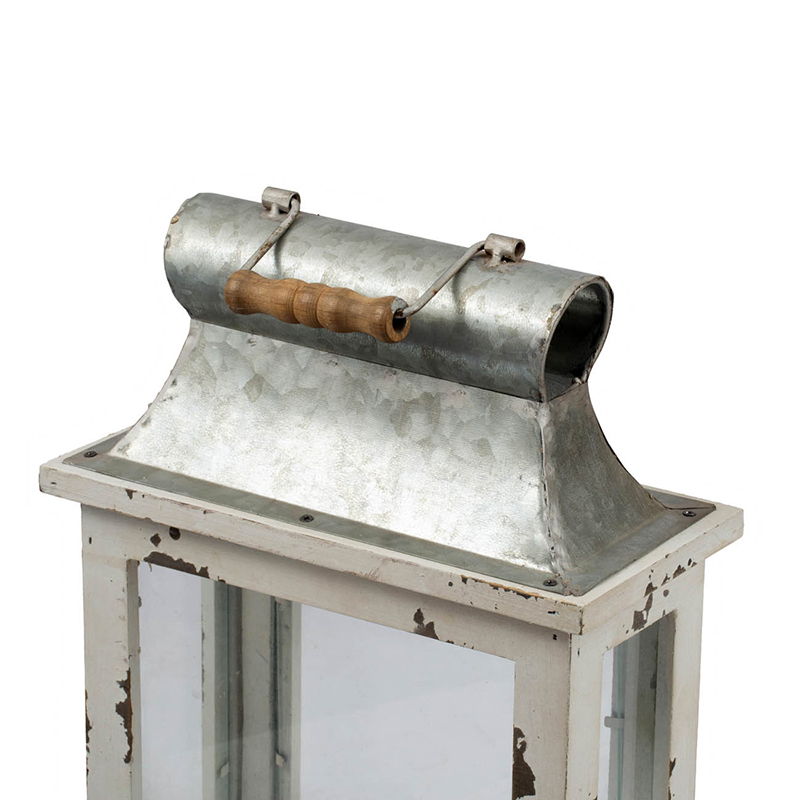 Decorative Wooden Candle Lantern Set of Two with Glass – Indoor & Outdoor Use, photo 3 of 12