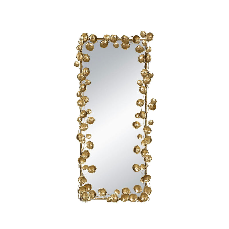 Full Length Floor Mirror with Gold Leaf Accents - Gold, photo 3 of 10