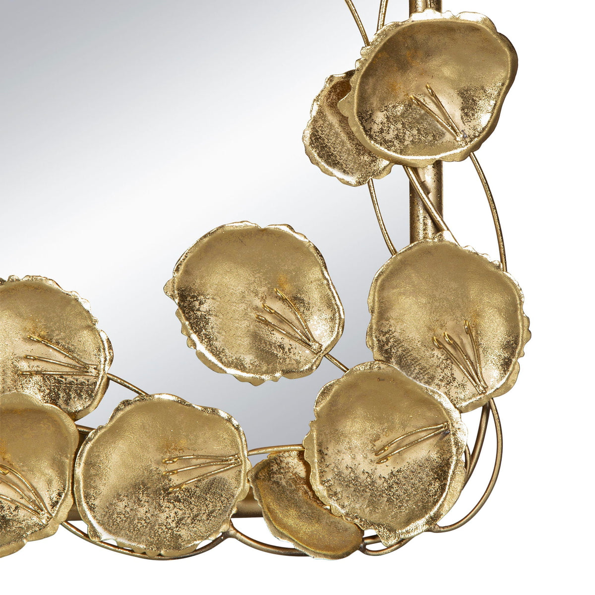 Full Length Floor Mirror with Gold Leaf Accents - Gold, photo 8 of 10