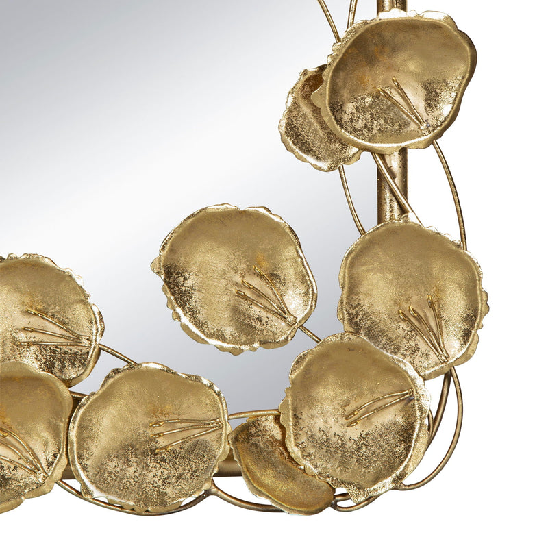 Full Length Floor Mirror with Gold Leaf Accents - Gold, photo 8 of 10