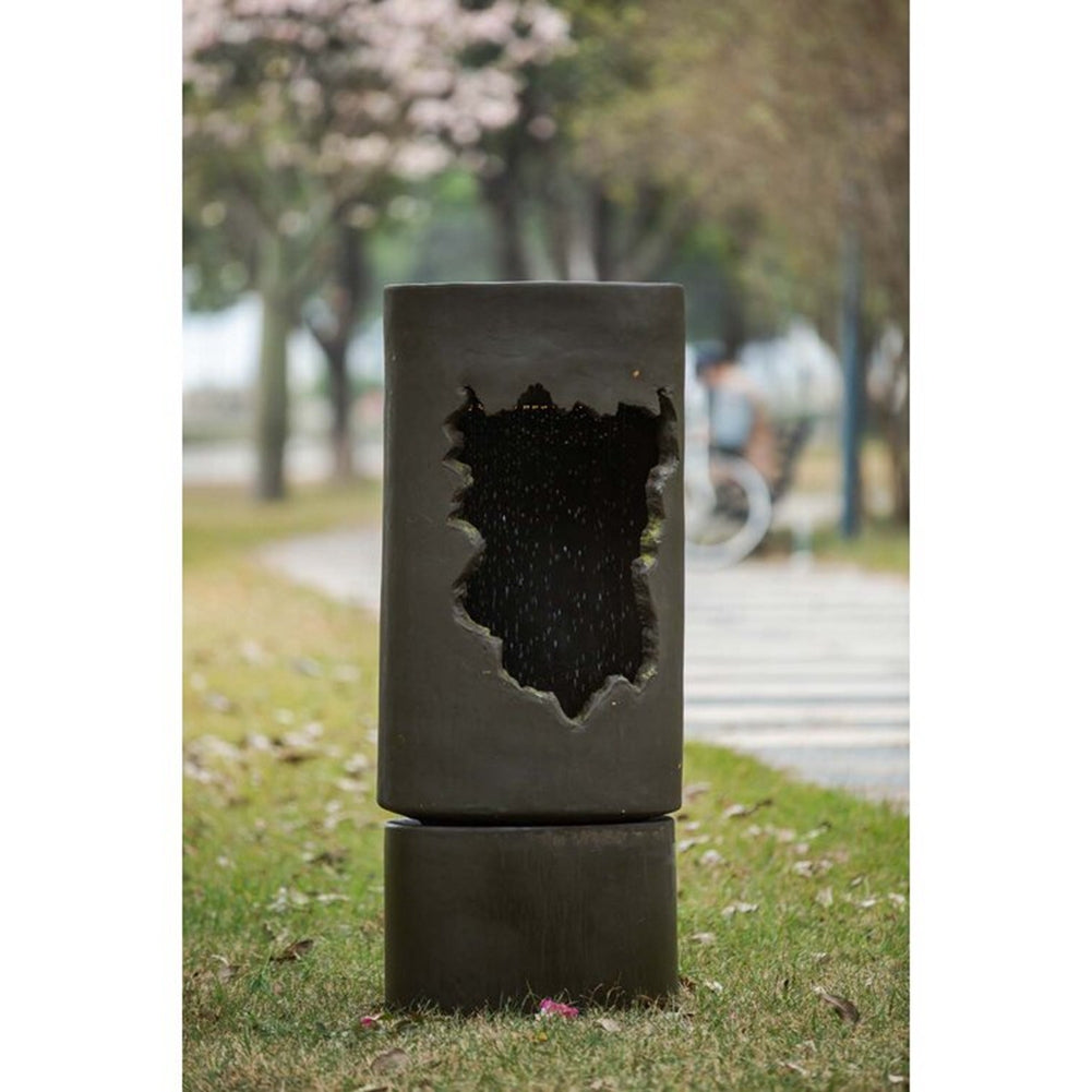 Large Outdoor Water Fountain with Light - Contemporary Calming Elegance, photo 2 of 5