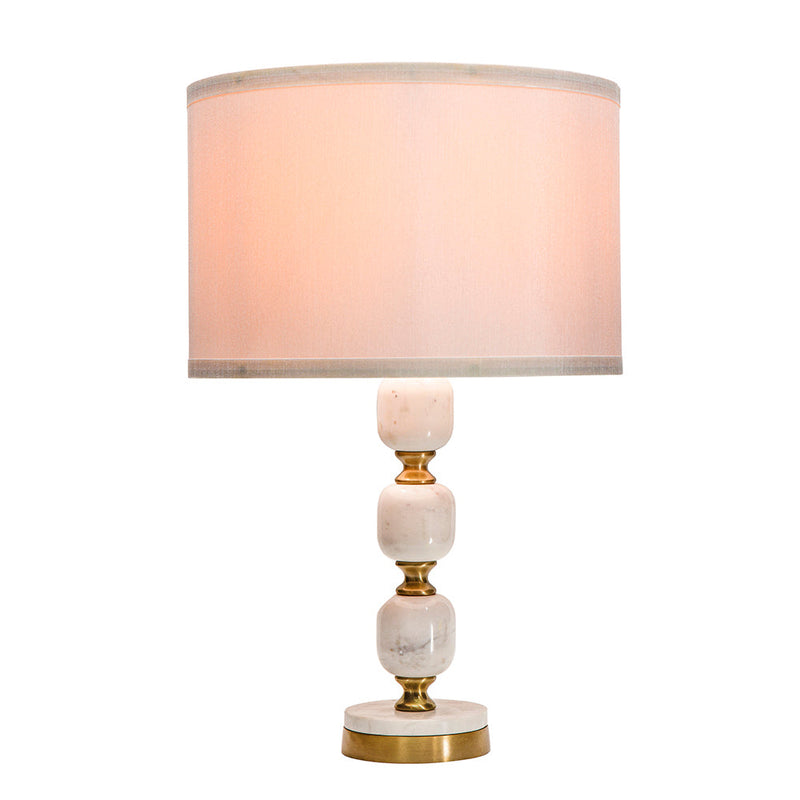 Marble Base Table Lamp with White Fabric Shade - 26.5", photo 3 of 16
