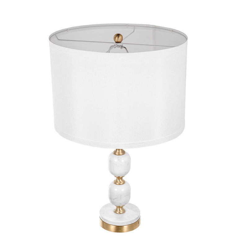 Marble Base Table Lamp with White Fabric Shade - 26.5", photo 4 of 16