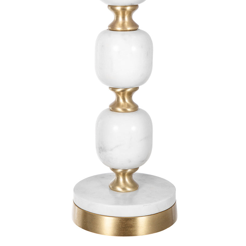 Marble Base Table Lamp with White Fabric Shade - 26.5", photo 6 of 16