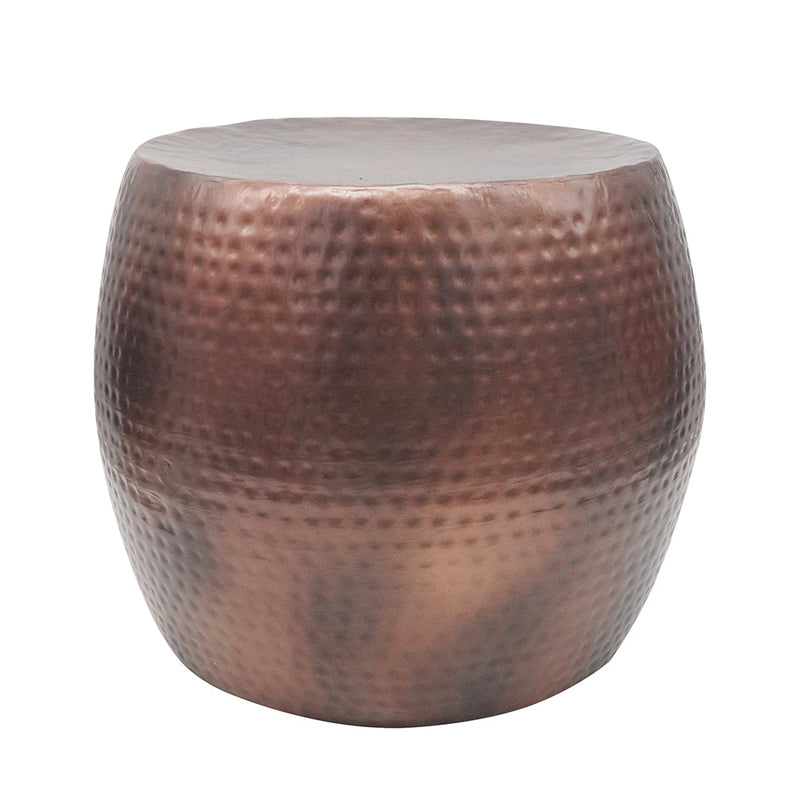 Nuria Hammered Iron Accent Table, 19.5-Inch, Bronze