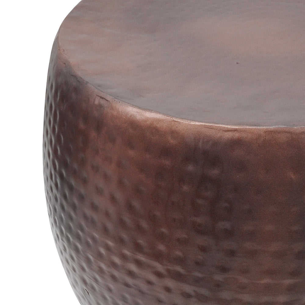 Nuria Hammered Iron Accent Table, 19.5-Inch, Bronze, photo 4 of 5