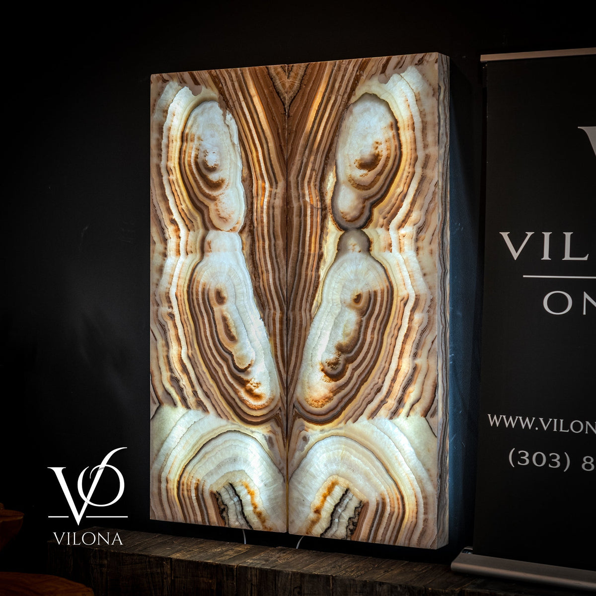 Exotic Sahara Onyx Wall Panels - 63" Tall, 21.75" Wide Per Panel - (Large #1), photo 6 of 11