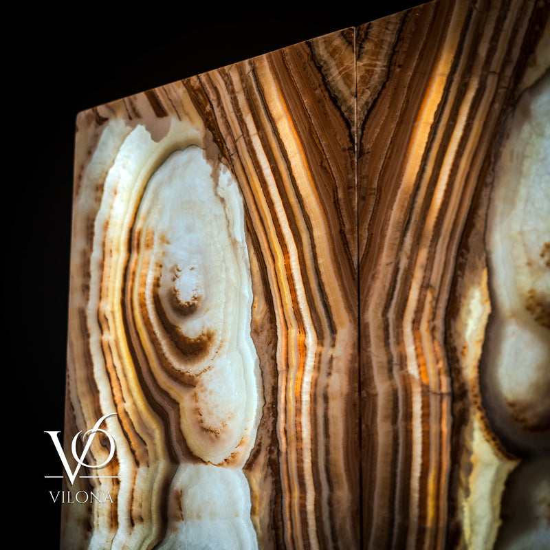 Exotic Sahara Onyx Wall Panels - 63" Tall, 21.75" Wide Per Panel - (Large #1), photo 9 of 11