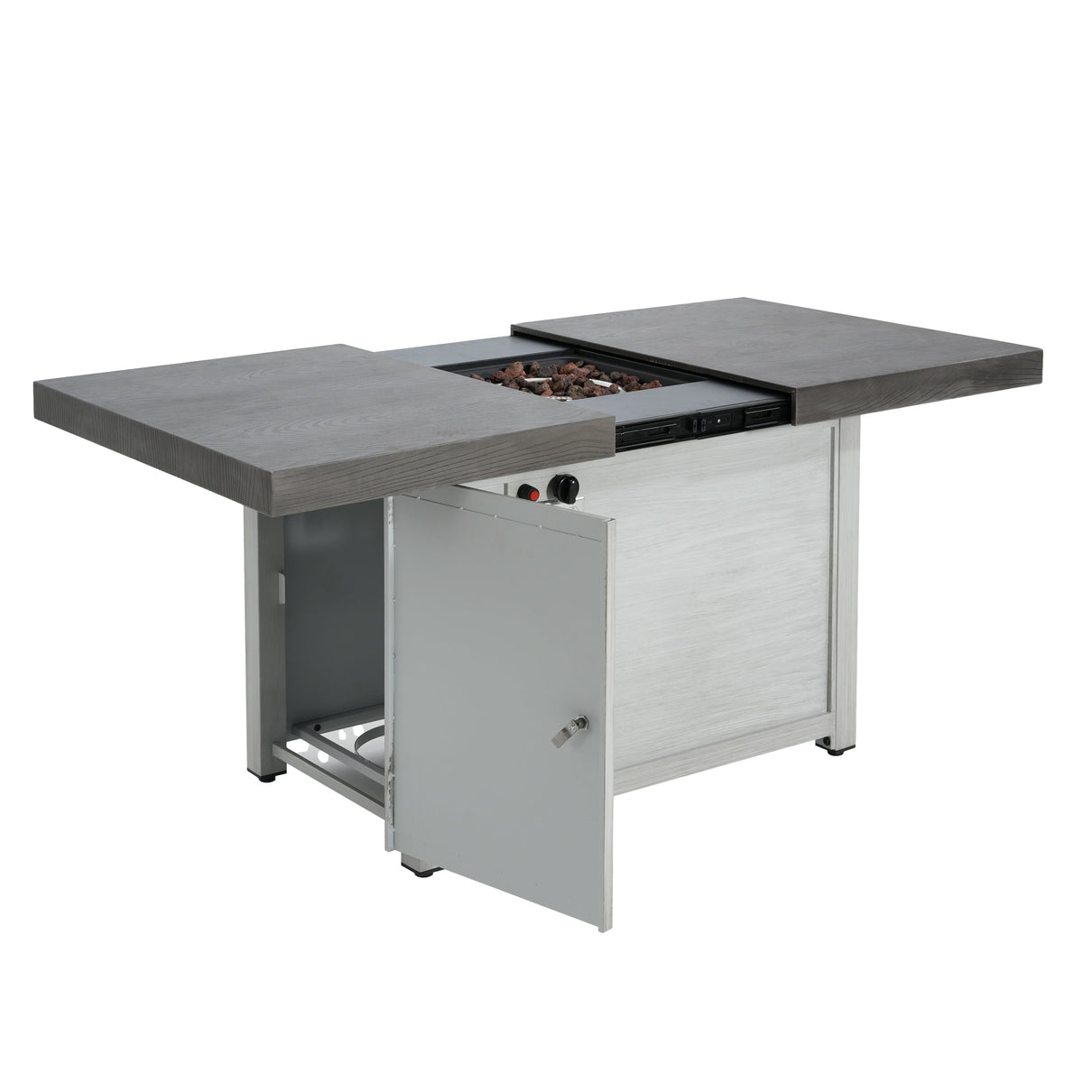 Extendable Rectangle Aluminum Alloy Fire Pit Table, 50,000 BTU, photo 4 of 13