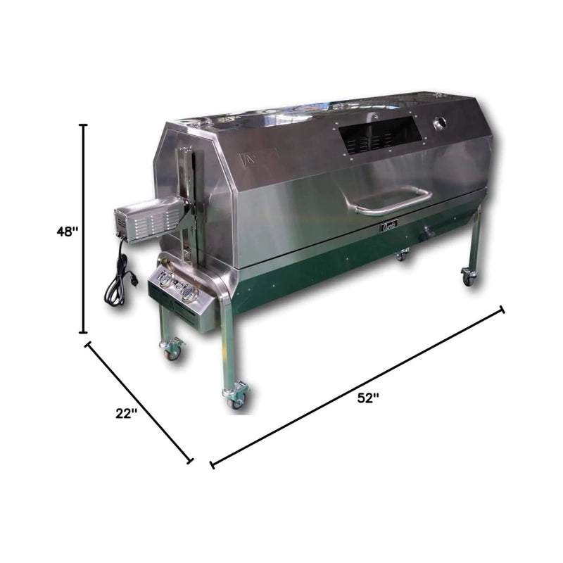 Extra-Large Stainless Steel Propane And Charcoal BBQ Rotisserie (SAK14873) by SAKSBY WHOLESALE