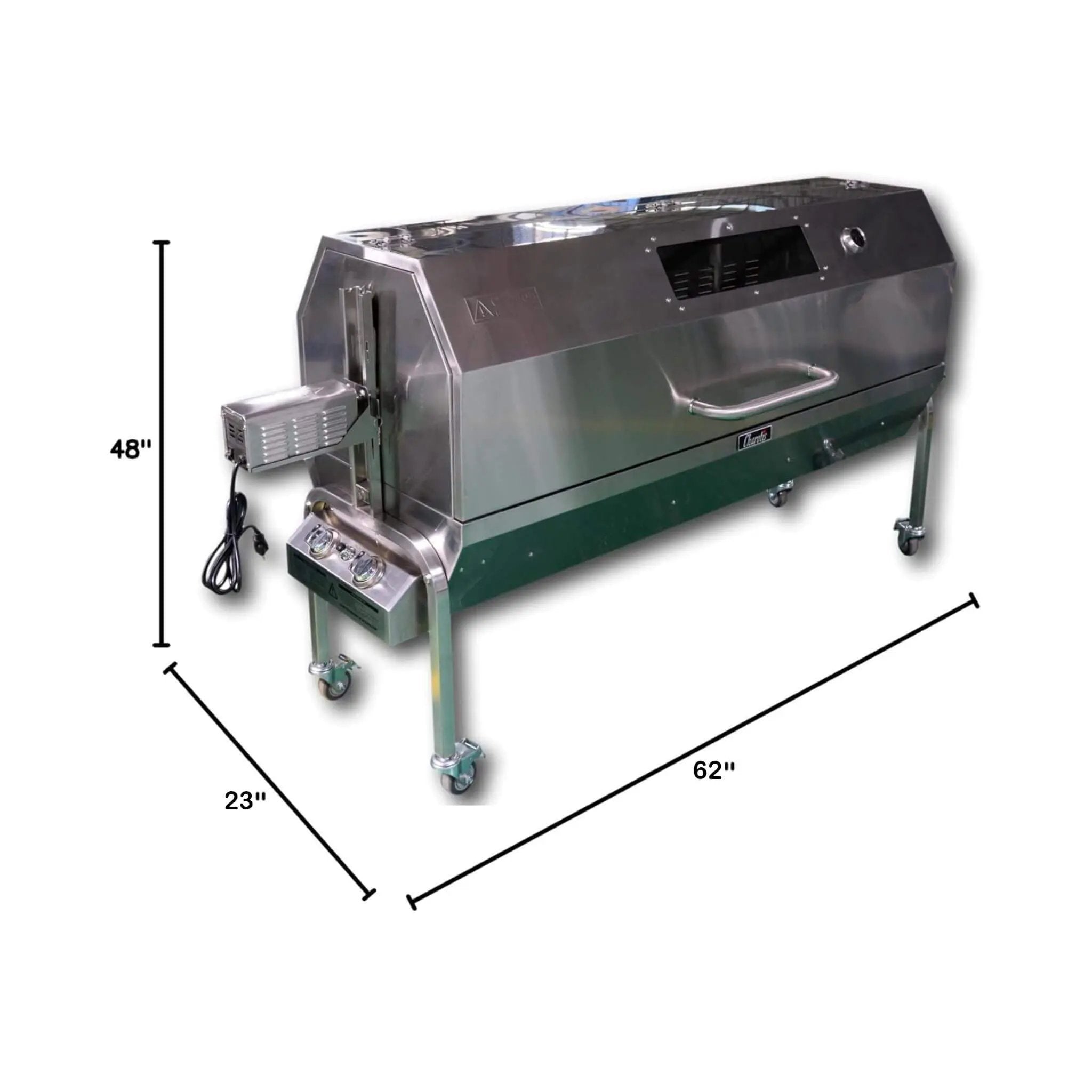 Extra-Large Stainless Steel Propane And Charcoal BBQ Rotisserie (SAK14873) by SAKSBY WHOLESALE