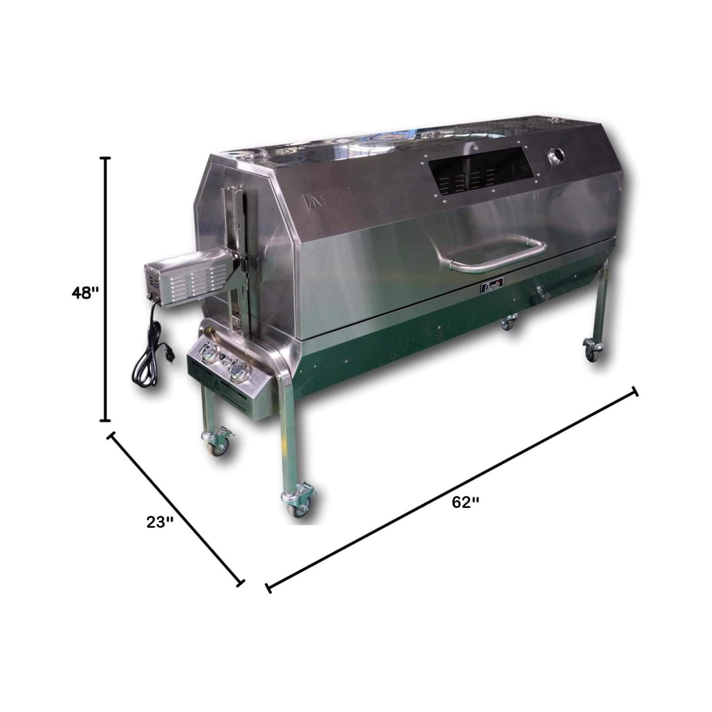Extra-Large Stainless Steel Propane And Charcoal BBQ Rotisserie (SAK14873) by SAKSBY WHOLESALE