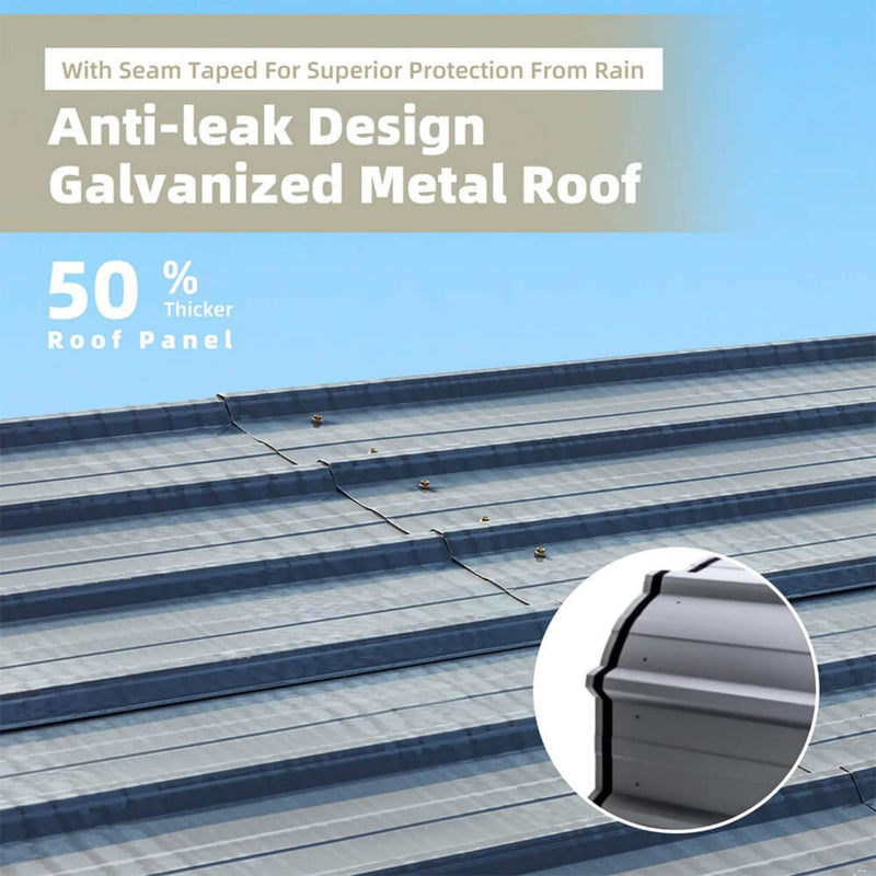 [20X40FT] Extra-Large Heavy-Duty Four Car Outdoor Metal Carport Canopy For Trucks, Boats And SUVs (SAK29713), photo 2 of 8