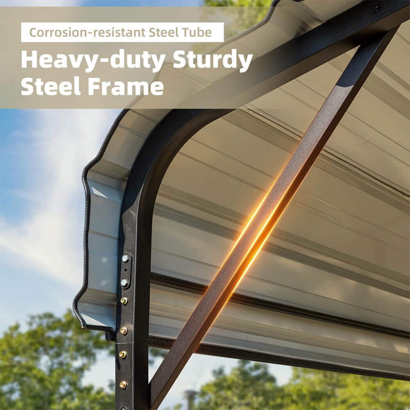 [20X40FT] Extra-Large Heavy-Duty Four Car Outdoor Metal Carport Canopy For Trucks, Boats And SUVs (SAK29713), photo 4 of 8