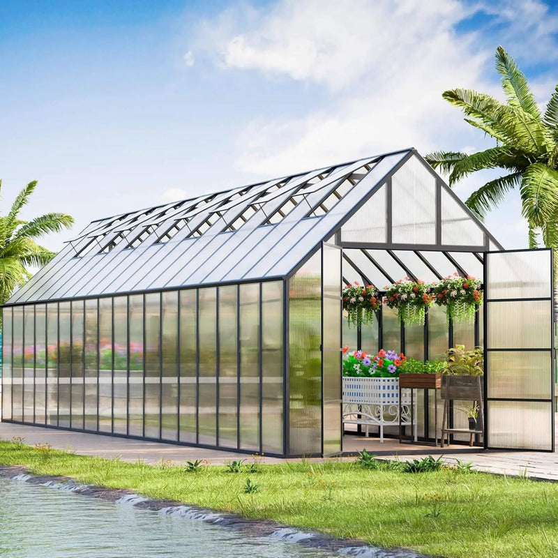[10X36FT] Extra-Large Heavy-Duty Outdoor Walk-In Greenhouse With Adjustable Roof Vents, 4MM (SAK26174) by SAKSBY WHOLESALE