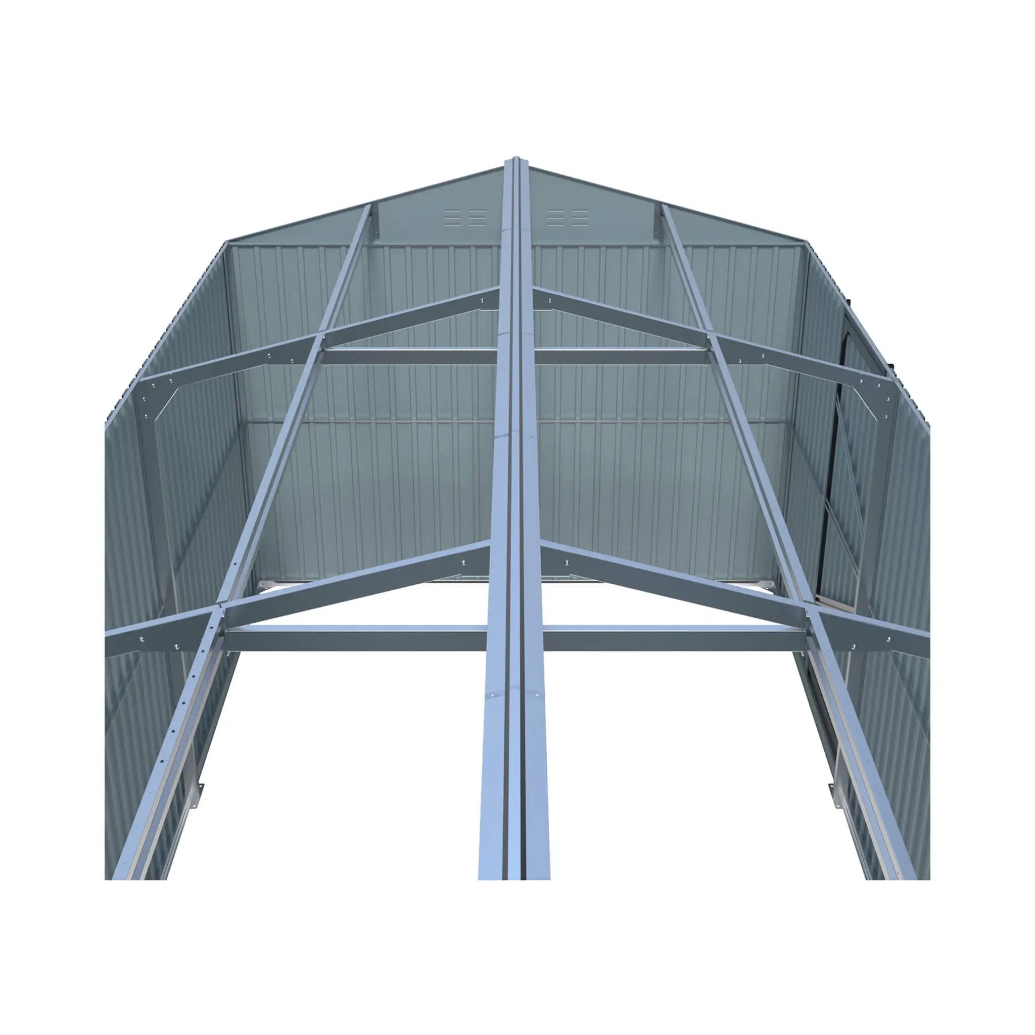 Extra-Large Outdoor Galvanized Steel Outdoor Storage Shed With Skylight Roof (SAK42671) by SAKSBY WHOLESALE
