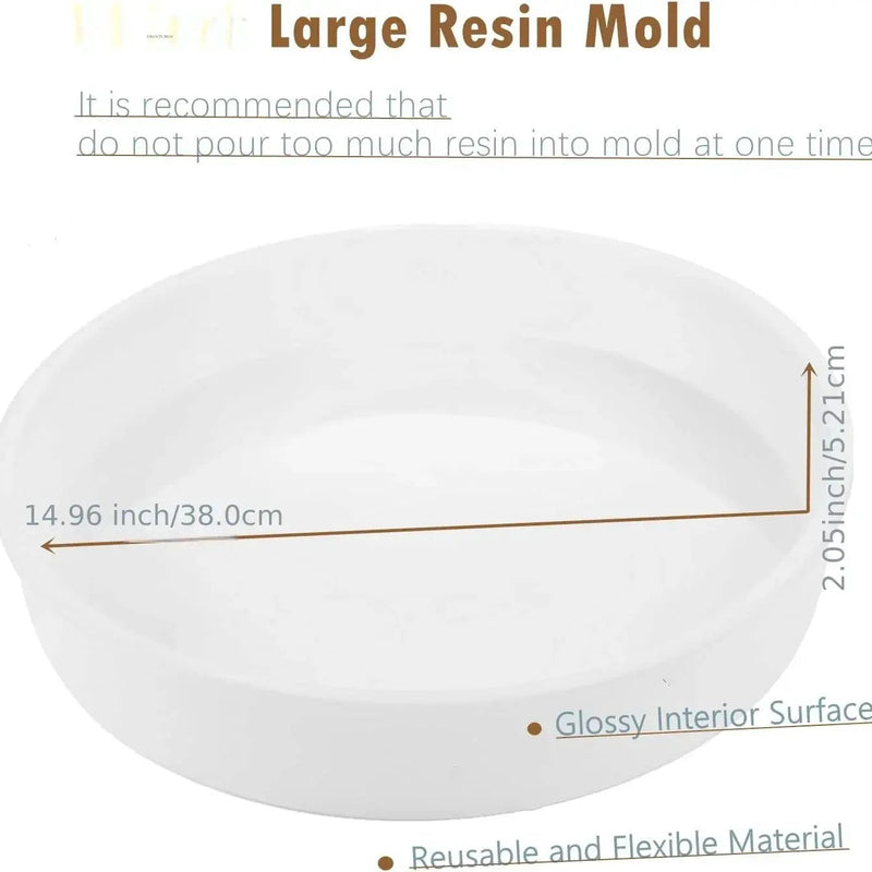 Extra Large Oversize Resin Molds, 14Inch Large Charcuterie Board Resin Silicone Mold, Large Round Mold Resin Table Mold Epoxy Table Mold for River Table, Charcuterie Board, Cutting Board, Art Home Decoration Christmas & Hallo by House Of Avana