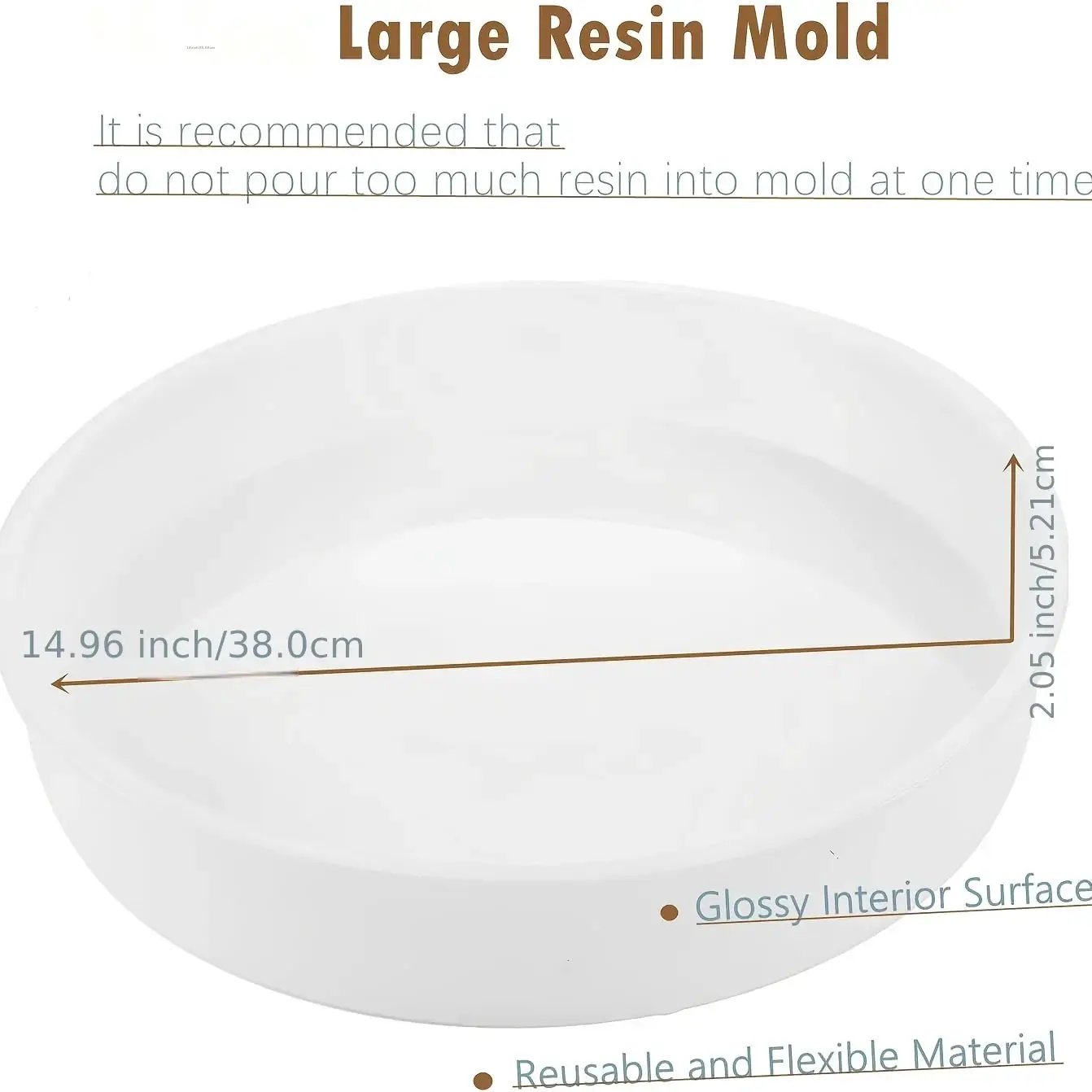Extra Large Oversize Resin Molds, 14Inch Large Charcuterie Board Resin Silicone Mold, Large Round Mold Resin Table Mold Epoxy Table Mold for River Table, Charcuterie Board, Cutting Board, Art Home Decoration Christmas & Hallo by House Of Avana