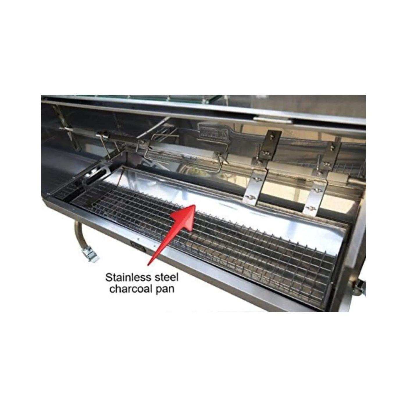 Extra-Large Stainless Steel Propane And Charcoal BBQ Rotisserie (SAK14873) by SAKSBY WHOLESALE