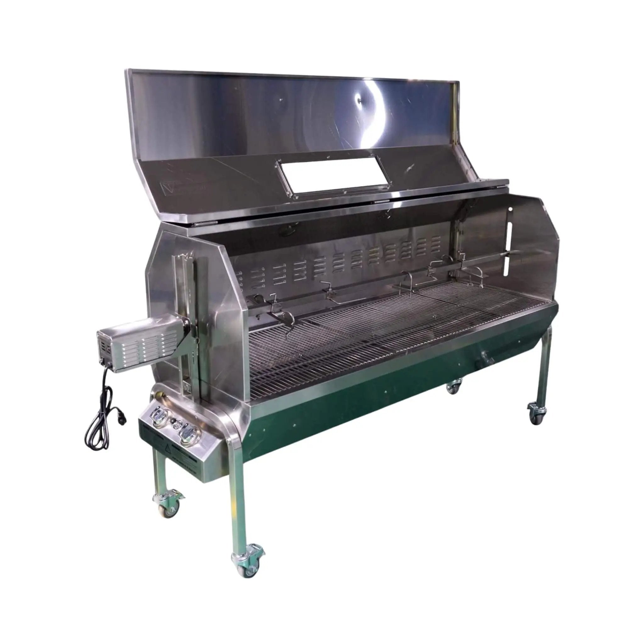 Extra-Large Stainless Steel Propane And Charcoal BBQ Rotisserie (SAK14873) by SAKSBY WHOLESALE