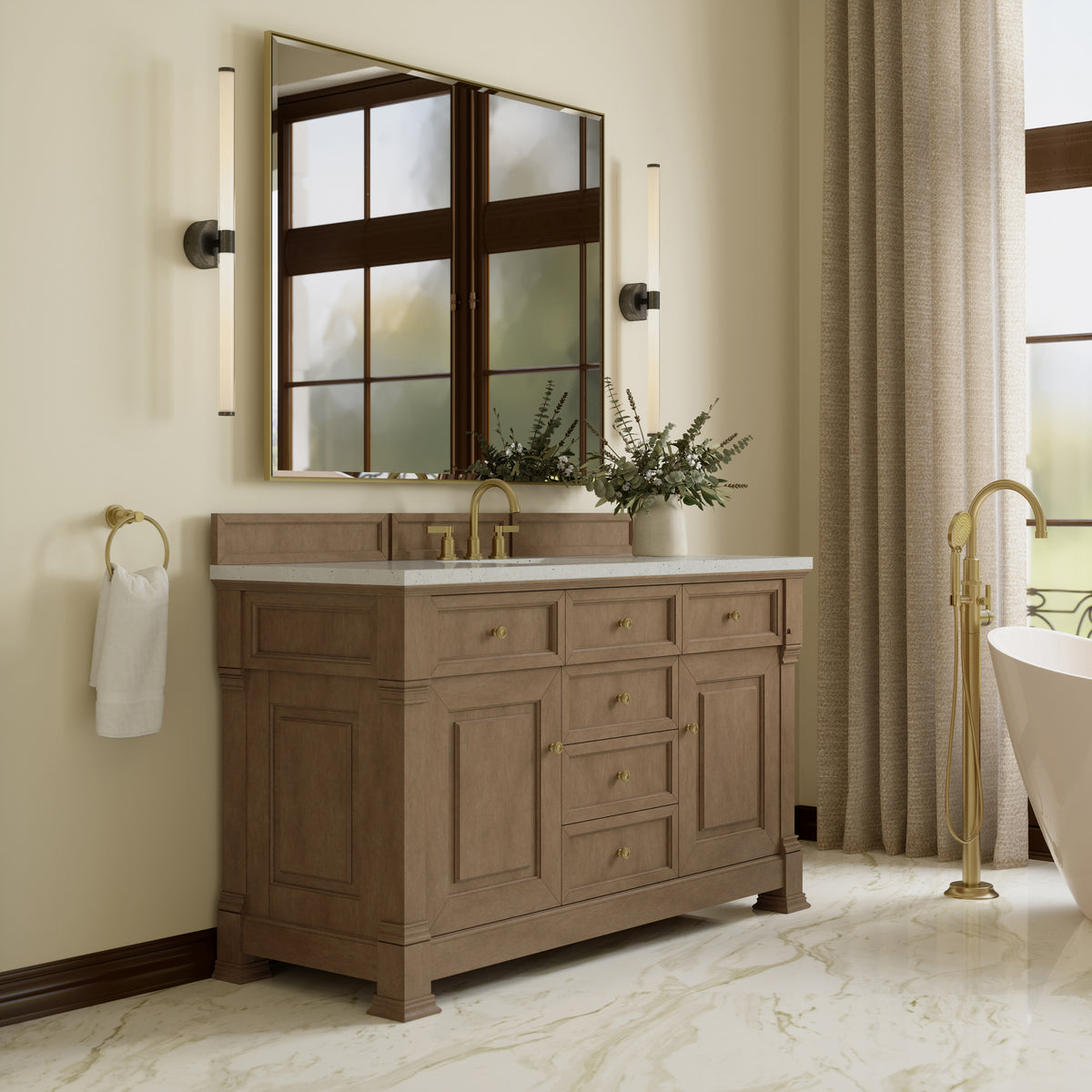 James Martin Brookfield 60" Single Bathroom Vanity, Pecan, view 19