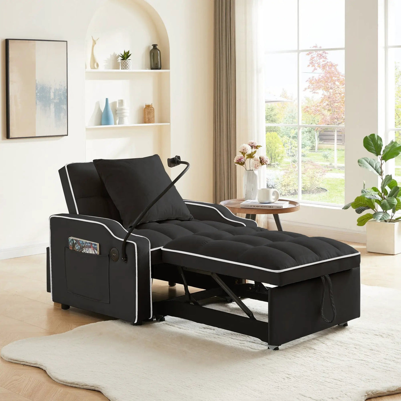 Sleeper Sofa Chair Bed - 3 In 1 Convertible Sofa by HouseOfZazla