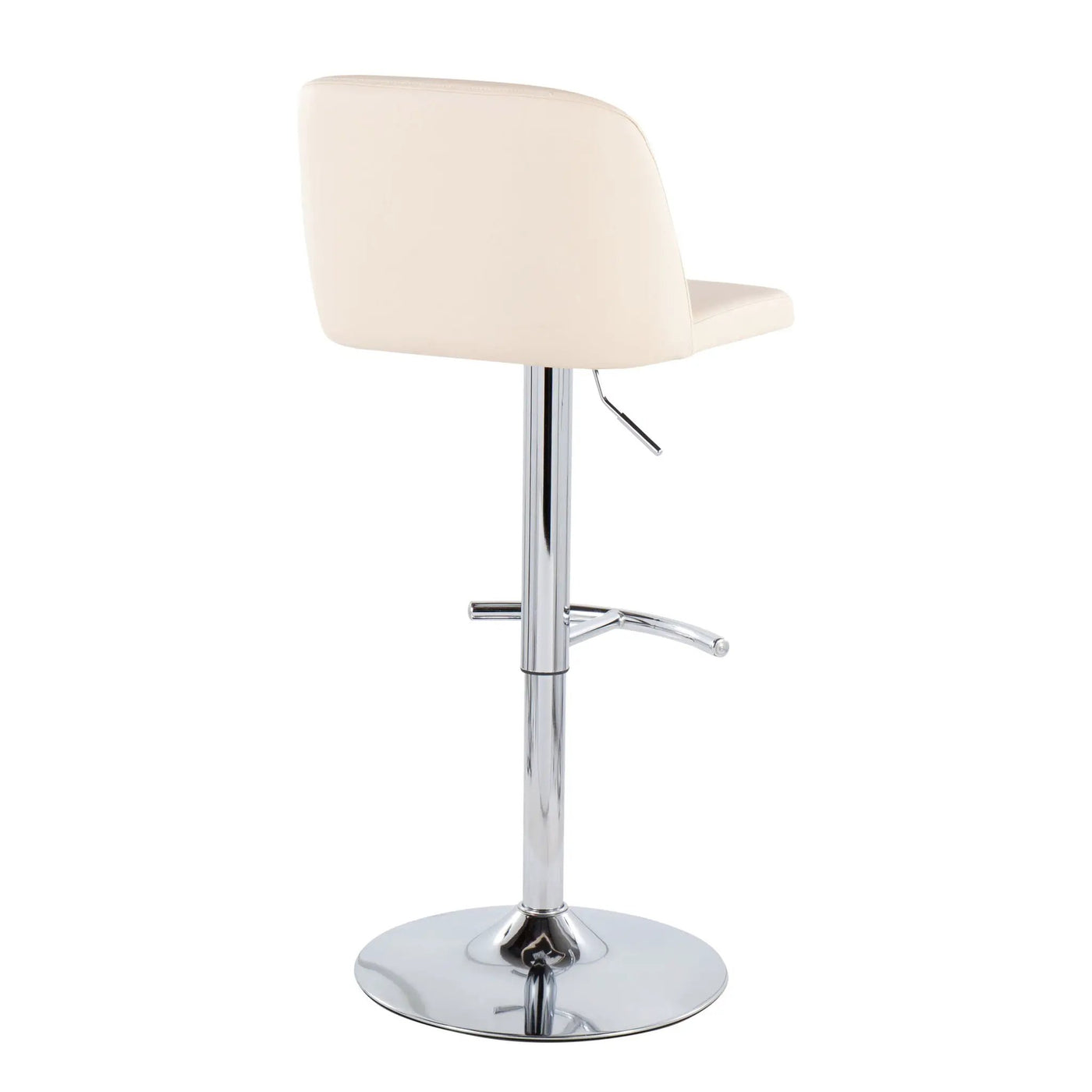 Toriano - Contemporary Adjustable Barstool With Swivel & Rounded T Footrest (Set of 2) by HouseOfZazla