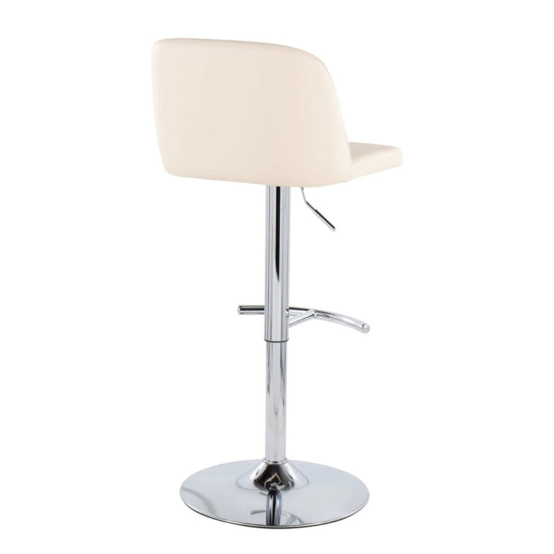 Toriano - Contemporary Adjustable Barstool With Swivel & Rounded T Footrest (Set of 2) by Unique Piece Furniture