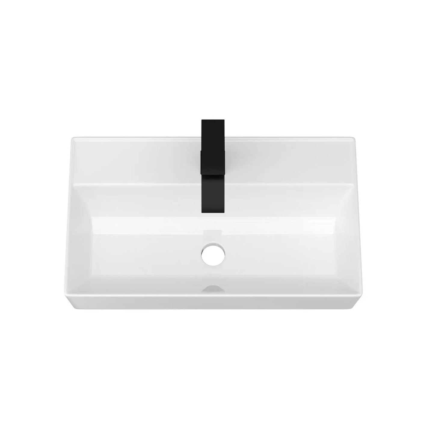 Wall Mounted Rectangular Bathroom Sink With Towel Bar by HouseOfZazla