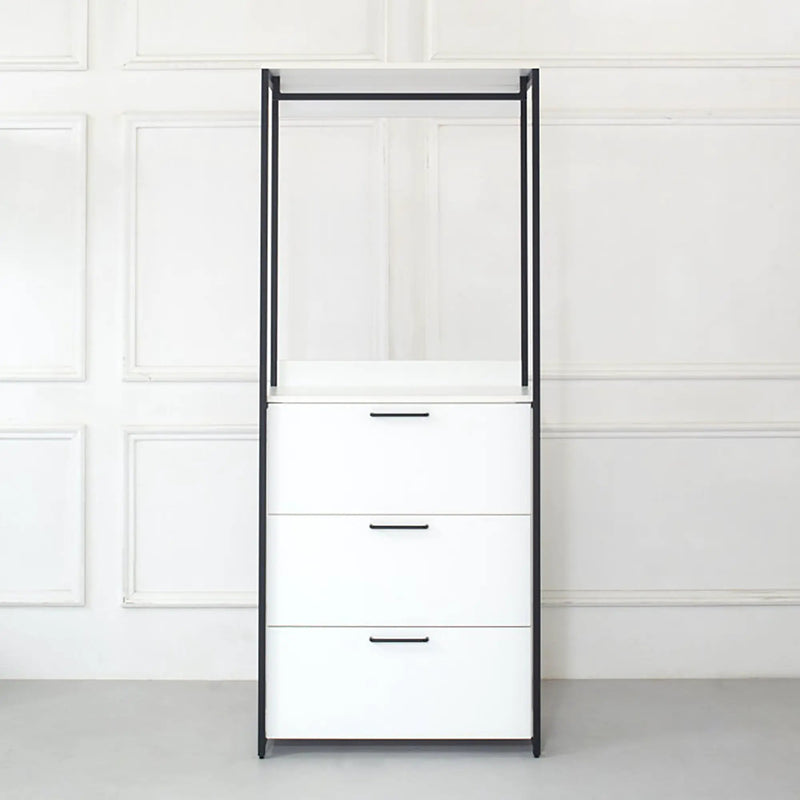 Fiona - Freestanding 3 Tower Closet System, 7 Shelf Walk-In - White by HouseOfZazla