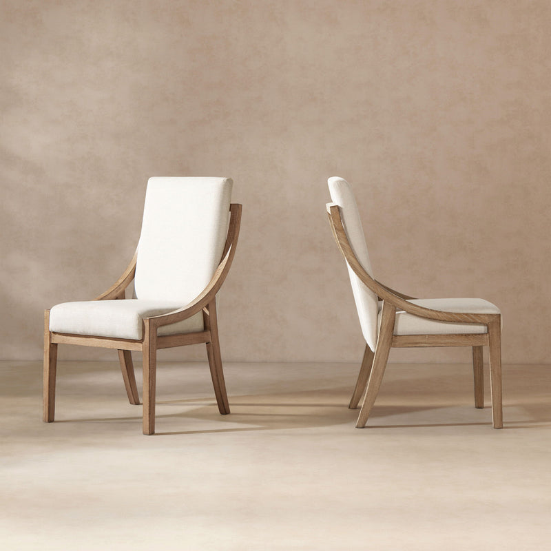 Lennox - High Back Upholstered Dining Chair (Set of 2) - Light Beige by HouseOfZazla
