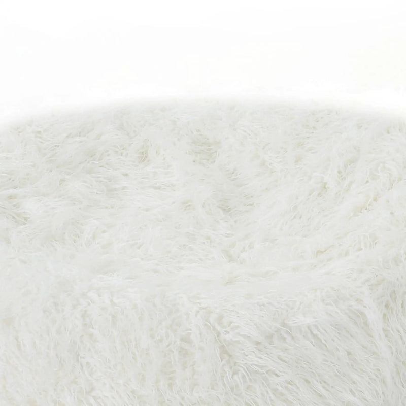 Mahin - Rounded 5 Foot Bean Bag Cozy Modern Design - White by Unique Piece Furniture