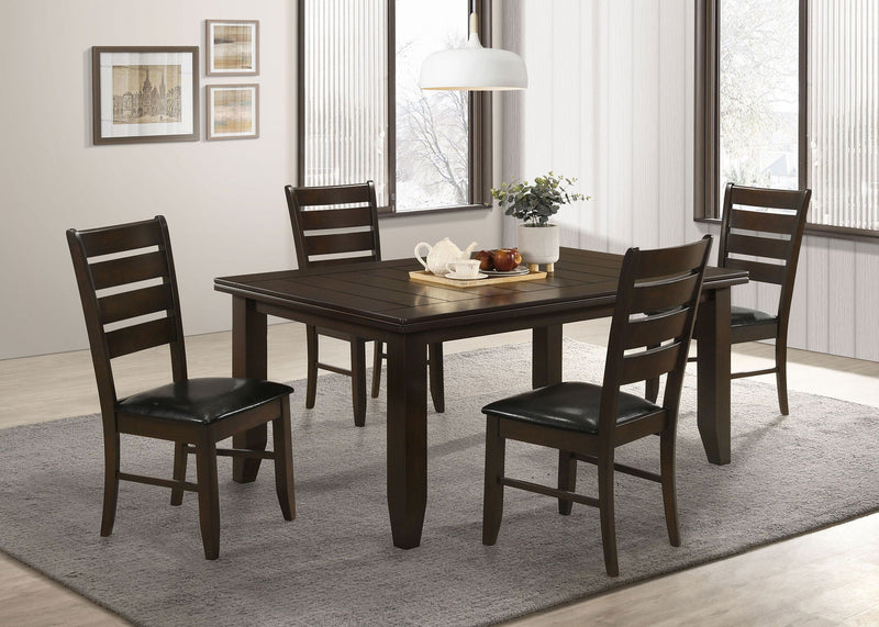 Dalila 5-piece Rectangular Dining Table Set Cappuccino by Unique Piece Furniture