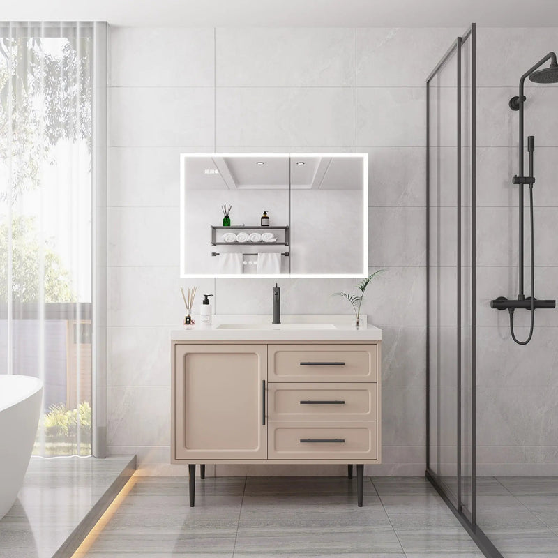 Bathroom Medicine Cabinet With Lights, LED Medicine Cabinet With Mirror, Lighted Medicine Cabinet With Defogger by Unique Piece Furniture
