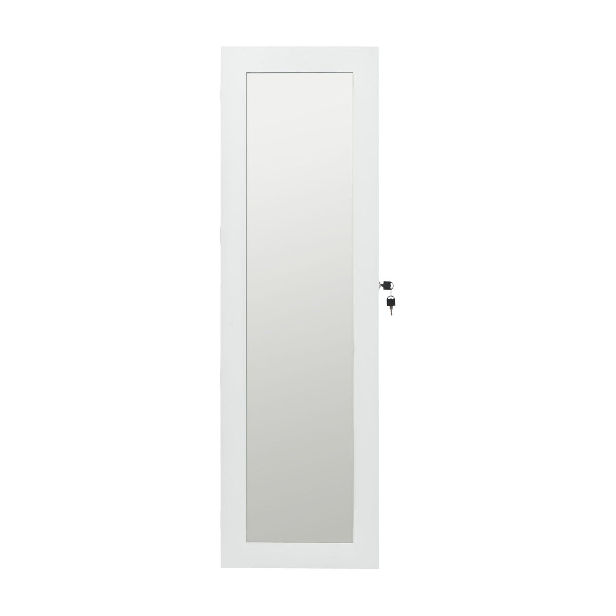 Jewelry Armoire Organizer with Full Length Mirror and LED Light - White, Dark Brown, Light Brown, photo 3 of 12