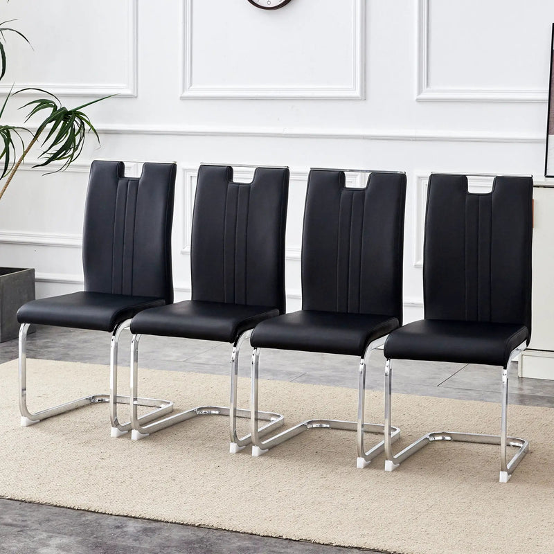 Bow Shaped Chairs, Ergonomic Design, Non Slip Base by Unique Piece Furniture