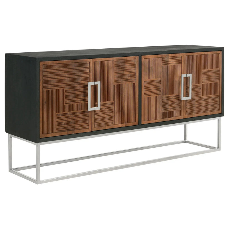Washoe - 4 Door Accent Cabinet - Walnut by HouseOfZazla