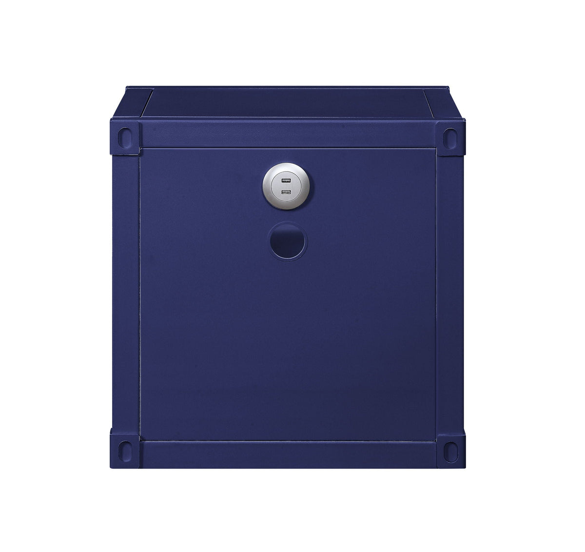 Cargo Nightstand With USB - Metal Industrial Accent Nightstand - Red, Blue, or White, photo 12 of 12