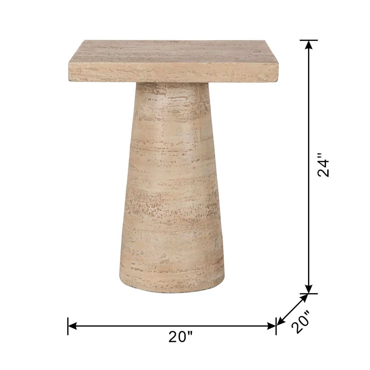 Square Side Table With Pedestal Base by HouseOfZazla