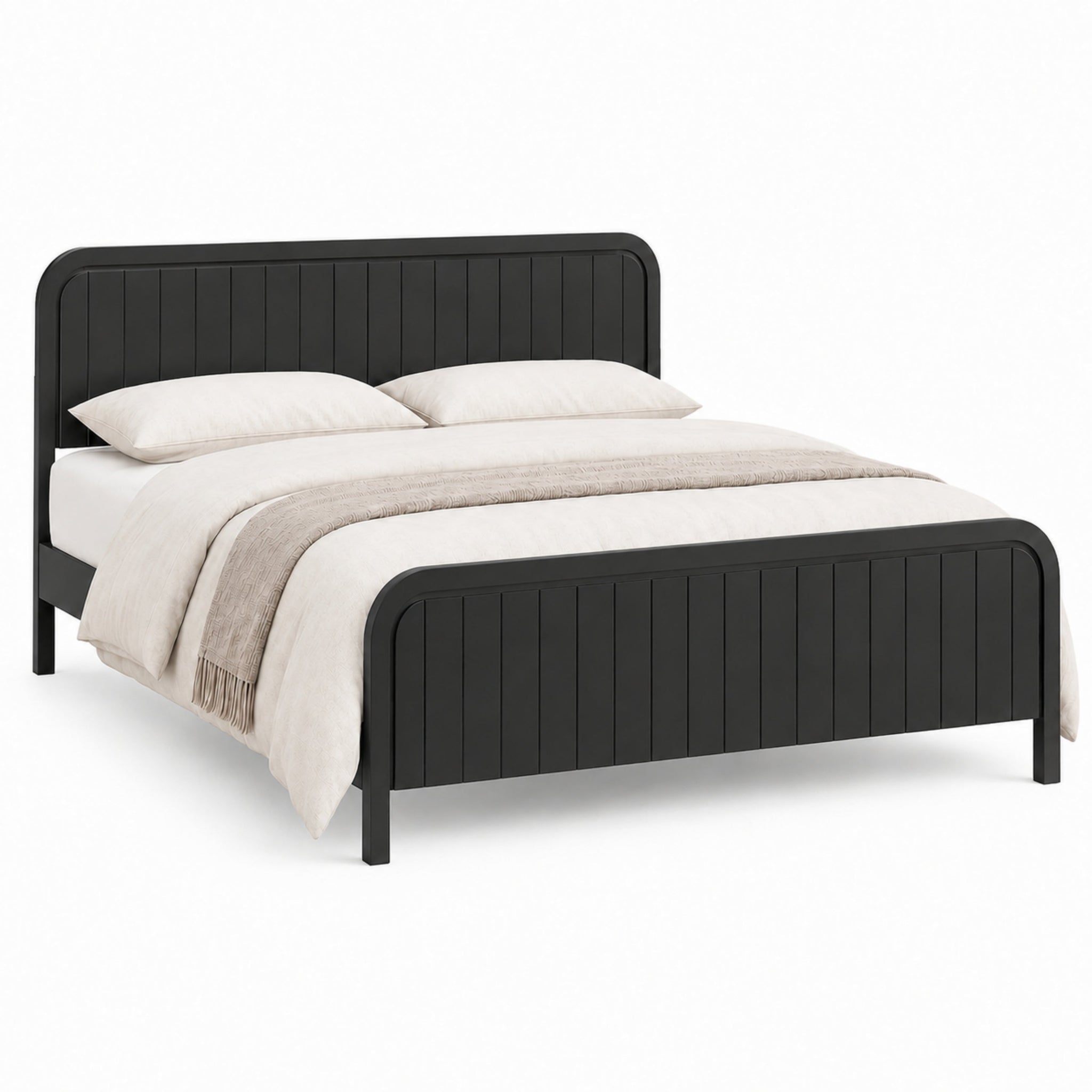 King Bed Frame with Headboard by HouseOfZazla