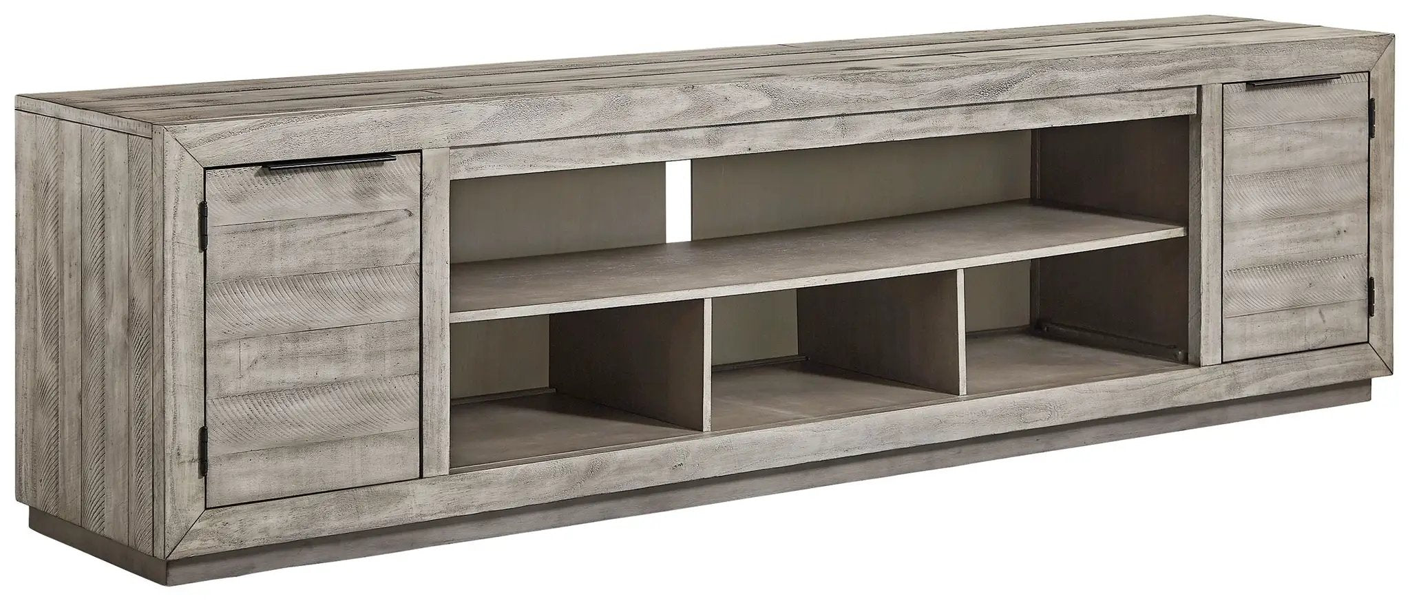 Naydell - XL TV Stand w/Fireplace Option - Gray by Unique Piece Furniture