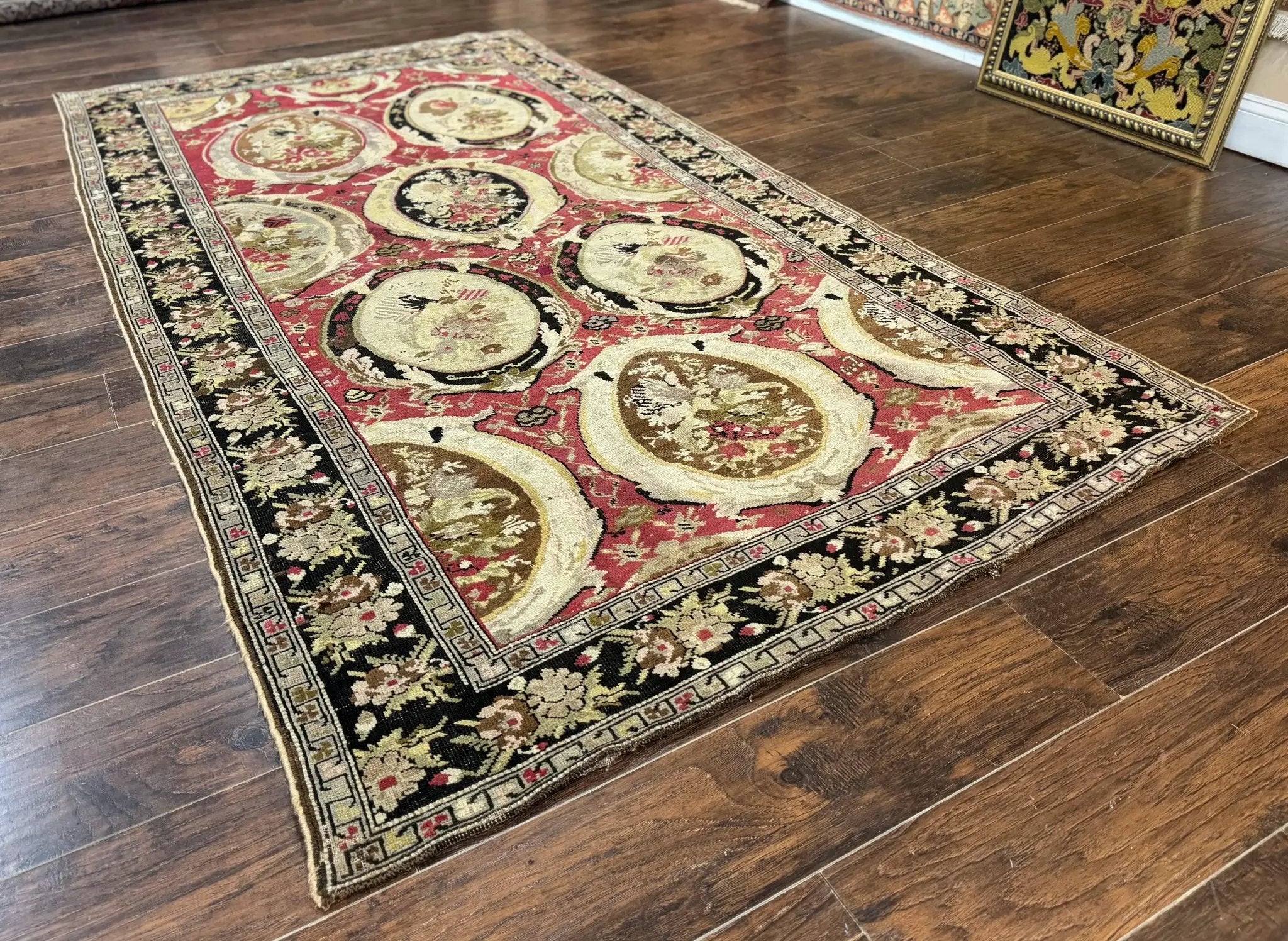 Antique Caucasian Karabakh Rug 5x10 by Jewel Rugs